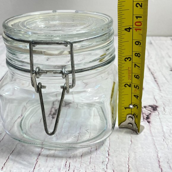 Glass Storage with Rubber Seal Stylish Retro Kitchen Decor Cannisters Craft Stor - Picture 6 of 10